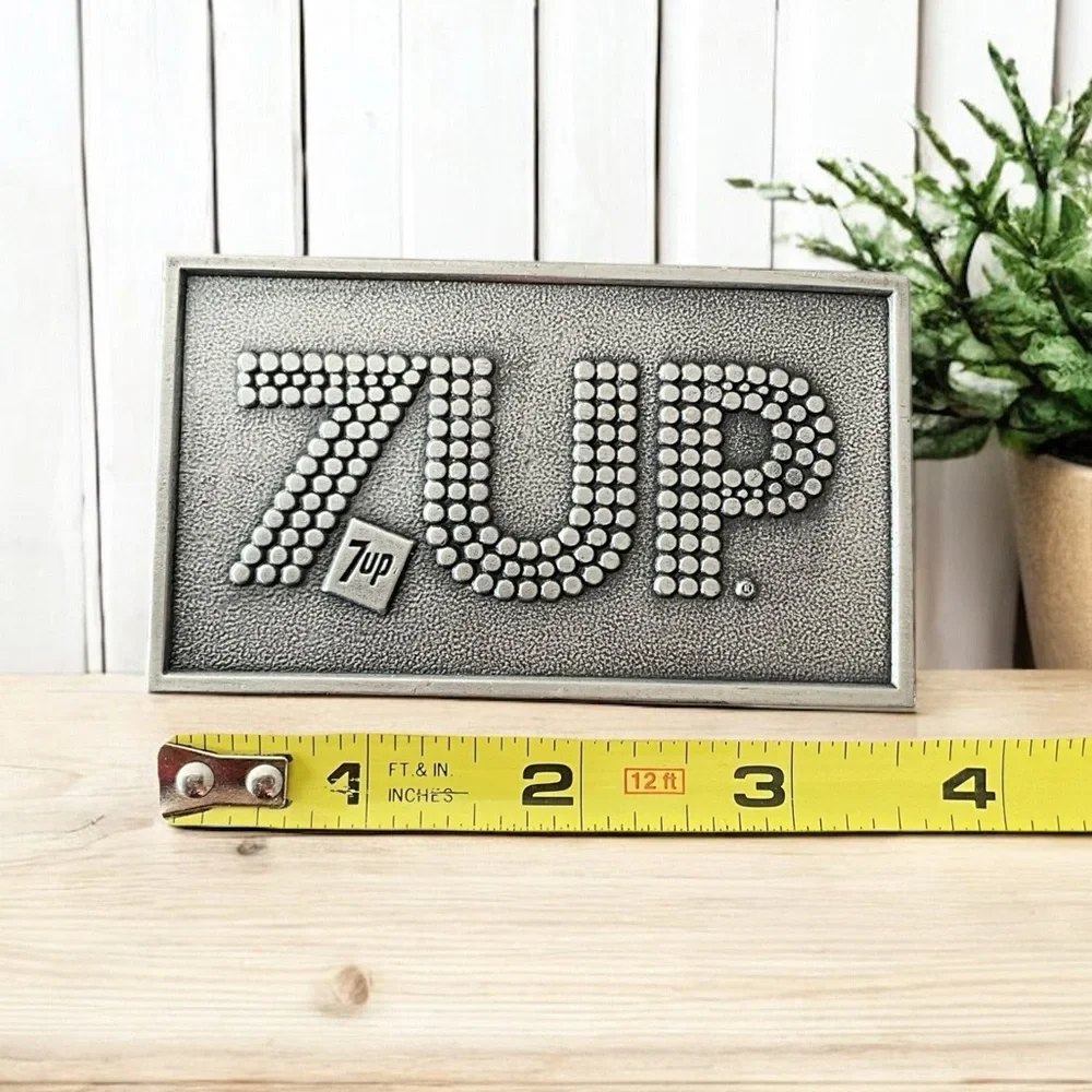 Vintage 1976 7-UP Bergamot Brass Works Belt Buckle Bottle Opener A-170/0